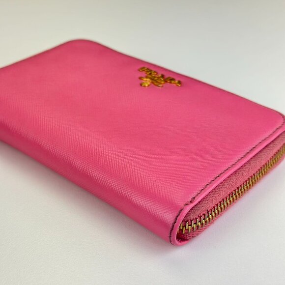 Prada Pink Saffiano Leather Small Wallet - Picture 5 of 9